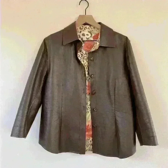 St. John‎ Reversible Leather Jacket Size S - Picture 7 of 7